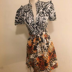 Steele Wrap Dress in Tribal Tattoo Desert Sugar